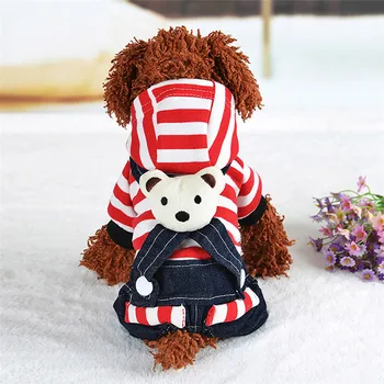 

Transer Creative Hot!Petstyle fafa 2018 New Dog Puppy Dress Cat Strap Denim Skirt Pet Dog Clothes Black /RedDrop Shipping ot27
