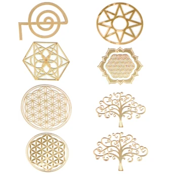 

Geometric Energy Tower Orgonite Pattern Paste Copper Stickers Pyramid Epoxy Resin Material For DIY Making Mould Craft Jewelry To