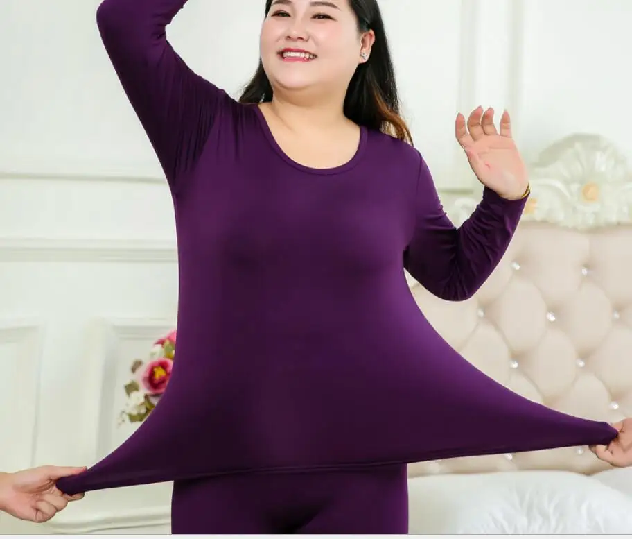 Long Johns for Women cotton thermal underwear set autumn winter plus