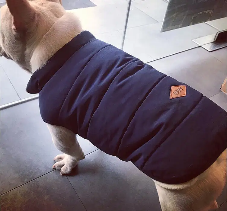 Французский бульдог Мопс Одежда для собак хорошее качество собака пальто куртка размер XXL