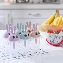 6 сетки двухрядная крышка милый маленький белый кролик стиль DIY Форма для мороженого 16*13 см