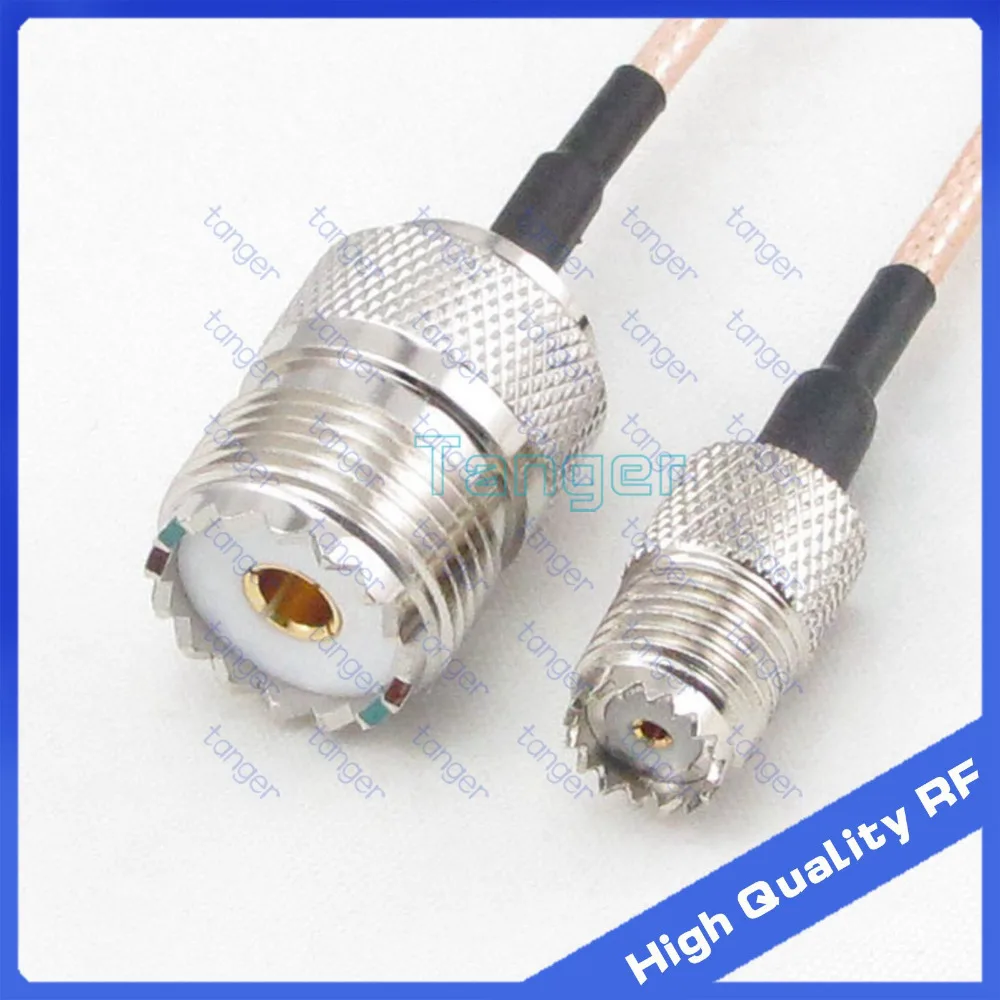 

Hot Selling UHF female jack SO239 to Mini UHF female jack SO239 straight with 20cm 8" RG316 RF Coaxial Pigtail Low Loss cable