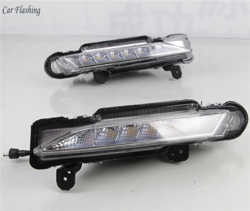 Car Flashing 1set For Toyota Yaris 2017 2018 LED DRL Daytime Running