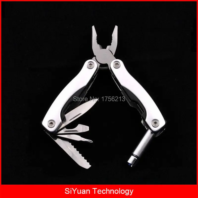 

Pocket Mini Multitool Pliers with LED Flashlight Bottle Opener for Camping Hiking Trekking