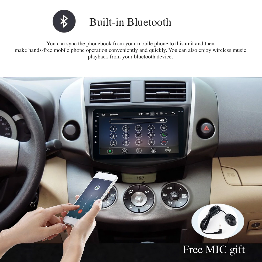 Excellent 8" 1 din Car Radio GPS Android for Toyota RAV4 Navi 2009 2010 2011 2012 Auto Stereo USB AUX WIFI BT HDMI Steering wheel control 2