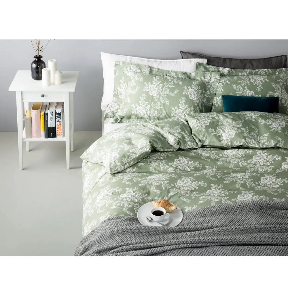 Brand100%Cotton Retro Plant Print comfortable bedding set bedclothes duvet quilt cover bed sheet pillow cases 4pcs/set | Дом и сад