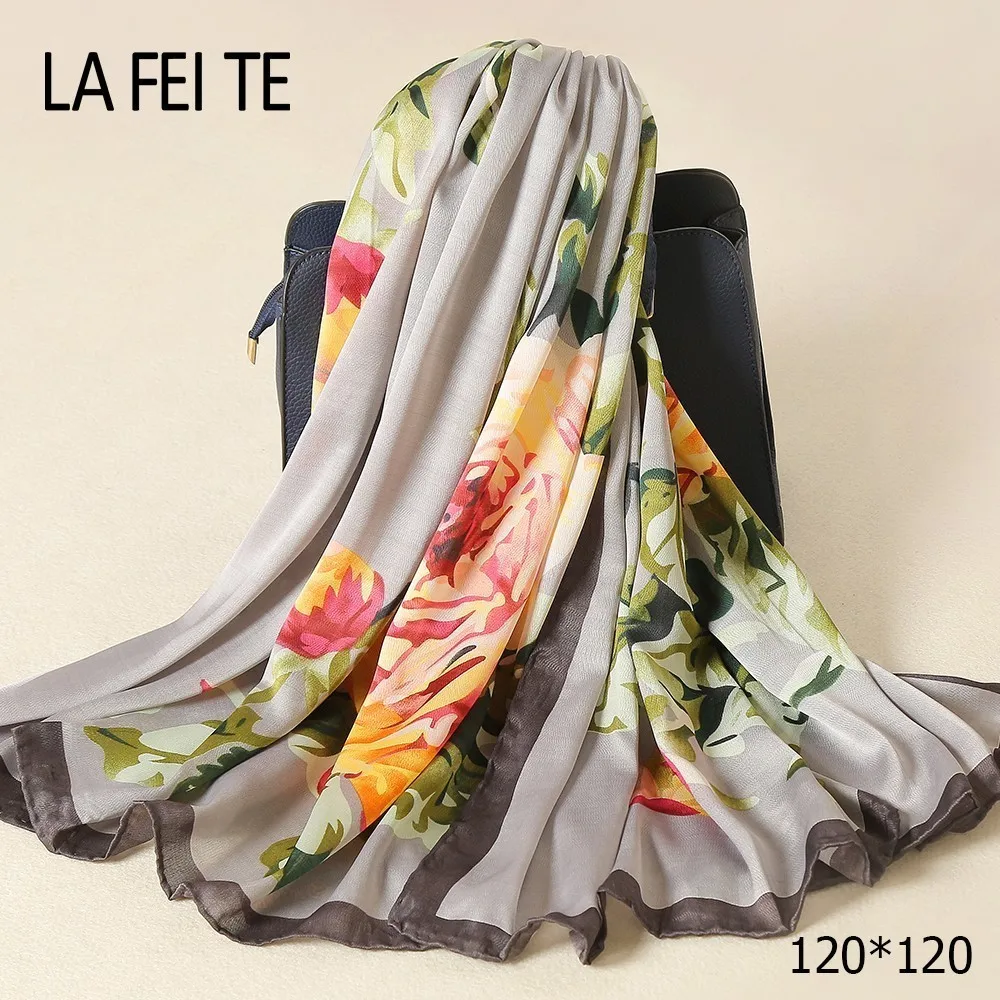 Twill Silk Scarf Women Hijab 2019 Summer Foulard Femme Stole Hair Satin Chiffon Bandana Shawl Womens Square Scarf For Ladies