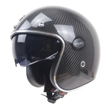 Мотоциклетный шлем с открытым лицом, шлем из углеродного волокна, шлем с внутренними черными солнцезащитными очками, шлем в горошек