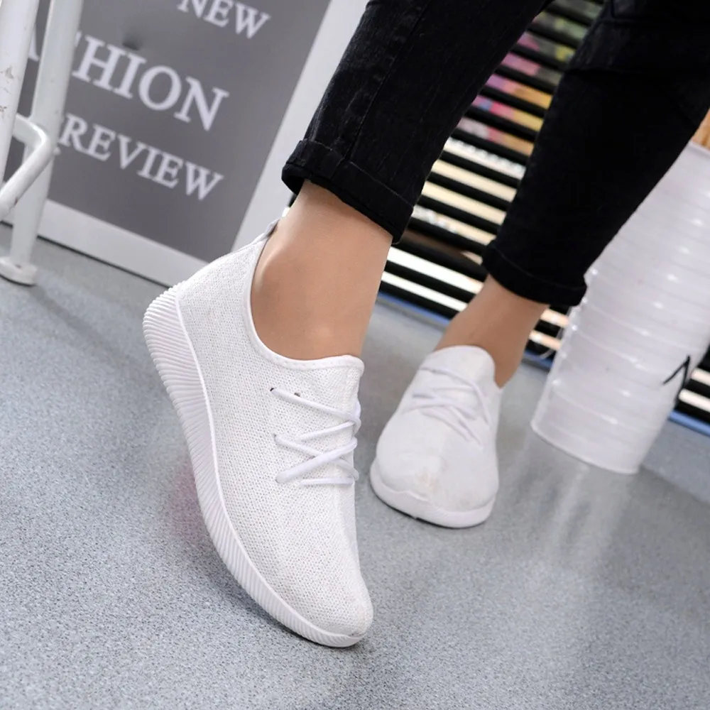 

YOUYEDIAN women sneakers black white women shoes casual platform Wild Platform Heels Female Cheap mujer plus size zapatos de#w40