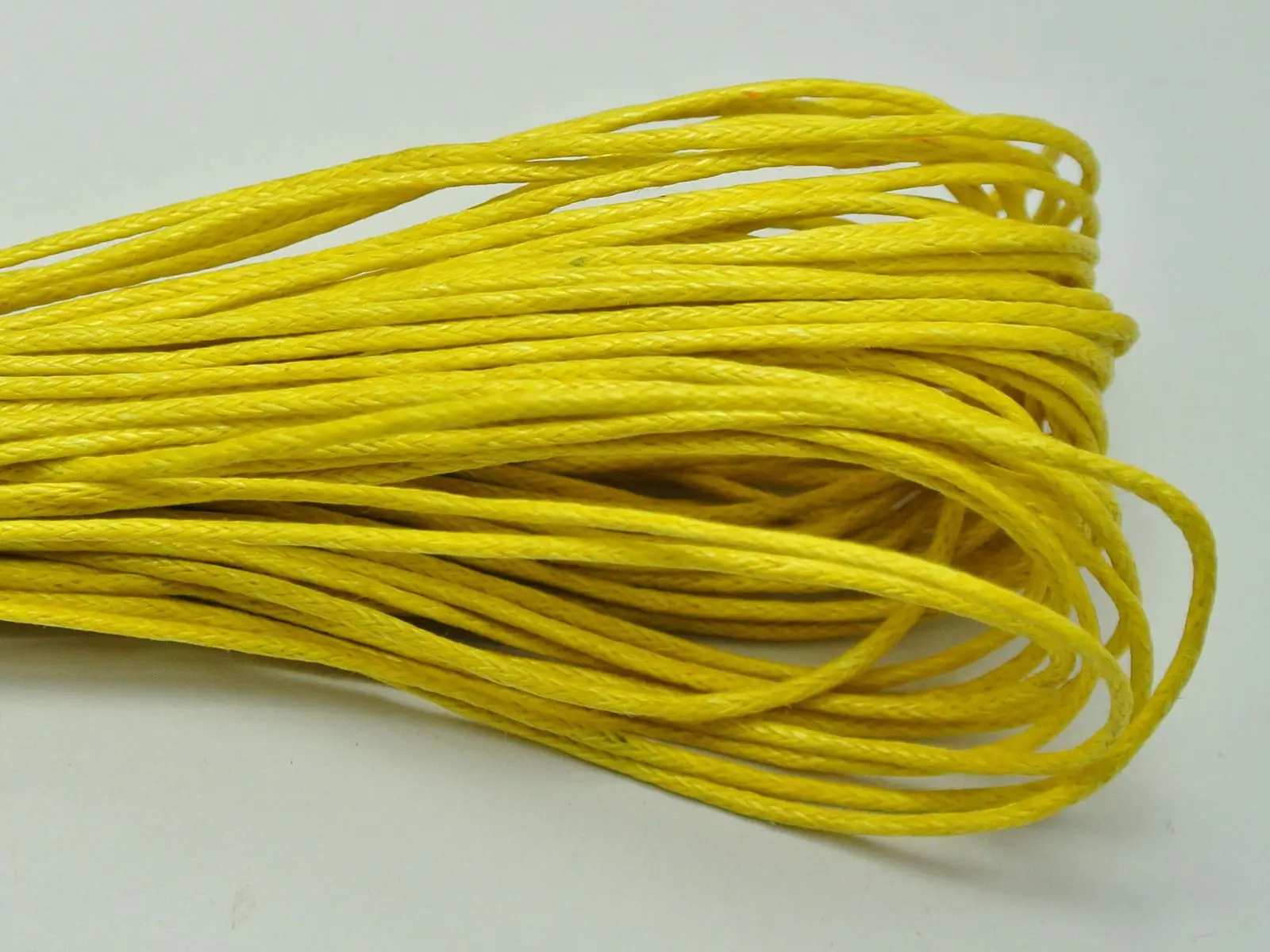 100 Meters Yellow Waxed Cotton Beading Cord 1mm String for Bracelet
