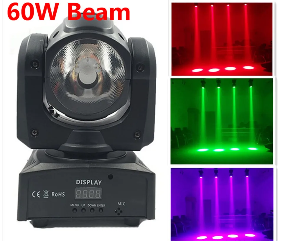 

12X mini led moving head 60W RGBW 4in1 beam moving head light beam moving head light super bright LED DJ Wash Light dmx control