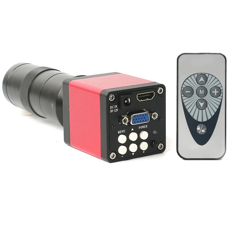 

13MP Video Industrial Digital Microscope 720P HDMI VGA+ Infrared Remote Control + 100X Lens Welding Repair Tool
