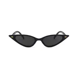 Солнцезащитные очки кошачий глаз для женщин фиолетовые черные красные прозрачные солнцезащитные очки маленькие винтажные треугольные