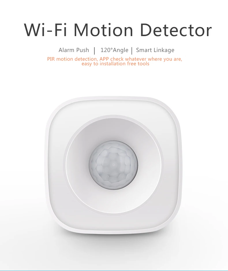 Wi-Fi Bewegung Sensor Smart Leben App Kabellos Motion Pir Sensor Detektor@T 