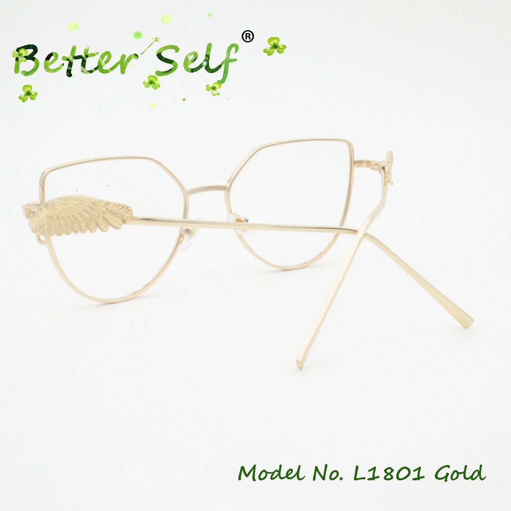 Беттер Селф L1801 очки для глаз кошки крыла Украшенные храмом прозрачные линзы очки женские оптические очки прозрачные линзы, оправа