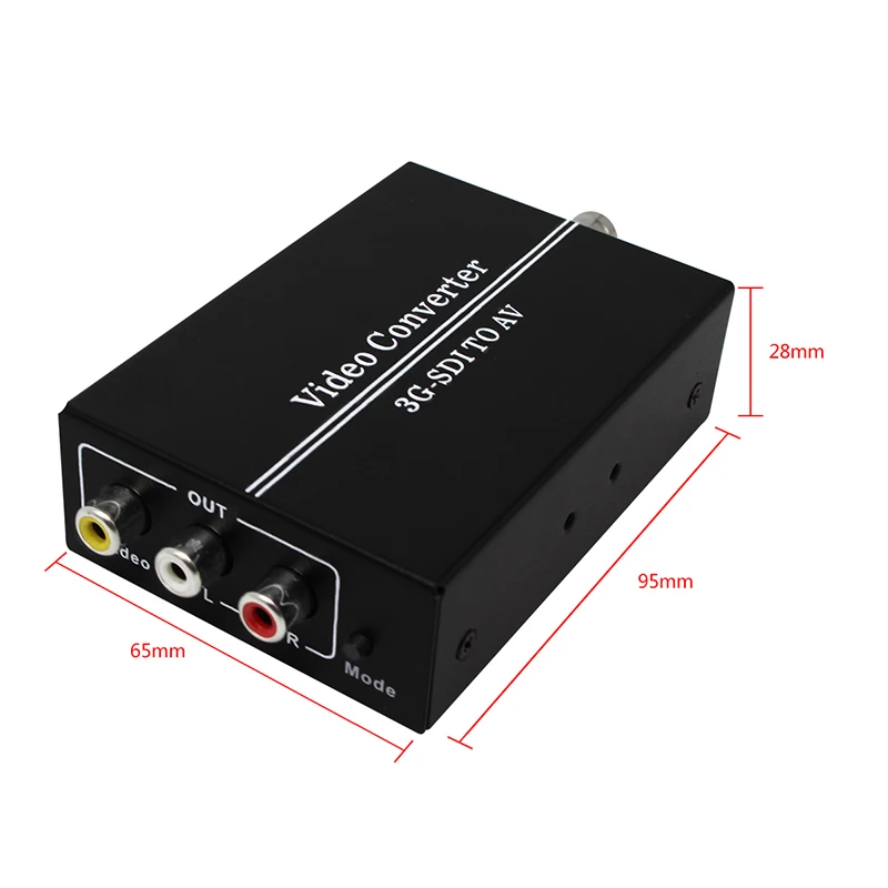 Аналоговый преобразователь HD SD 3G SDI BNC в AV CVBS PAL/NTSC RCA Video L/R для HDTV|3g sdi|audio converterrca video |