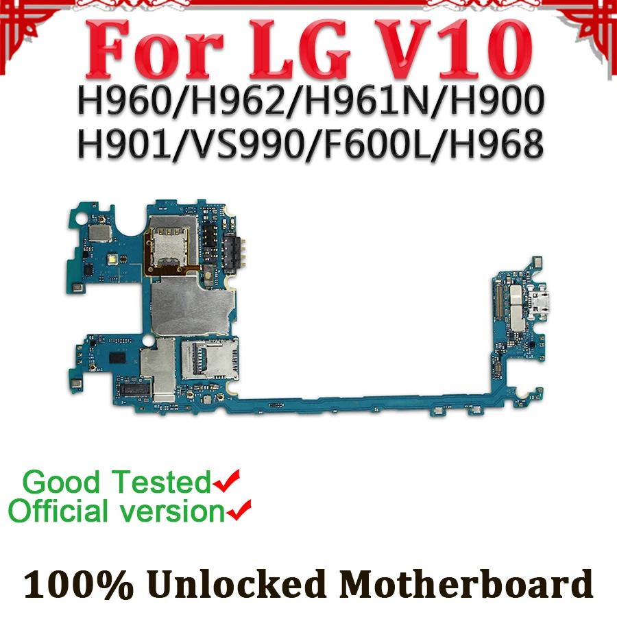 Tdhhx разобрать лоджик борд для LG V10 материнская плата H960A H960 H962 H961N H900 H901 VS990 F600LSKG H968 с полным набором чипов