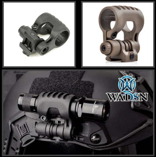 

Tactical Flashlight Holder Light Spinner Rotating Stents for MICH FAST Helmet