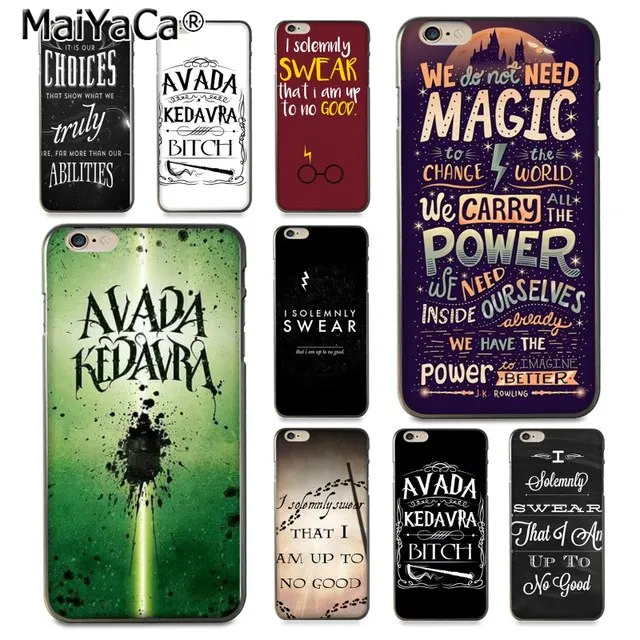 

MaiYaCa Harry Potter Bitch I Swear Solemnly for iPhone 4S 5S 6S 7 8 Plus X XR XS MAX Black Soft Shell Phone Case Rubber Silicone