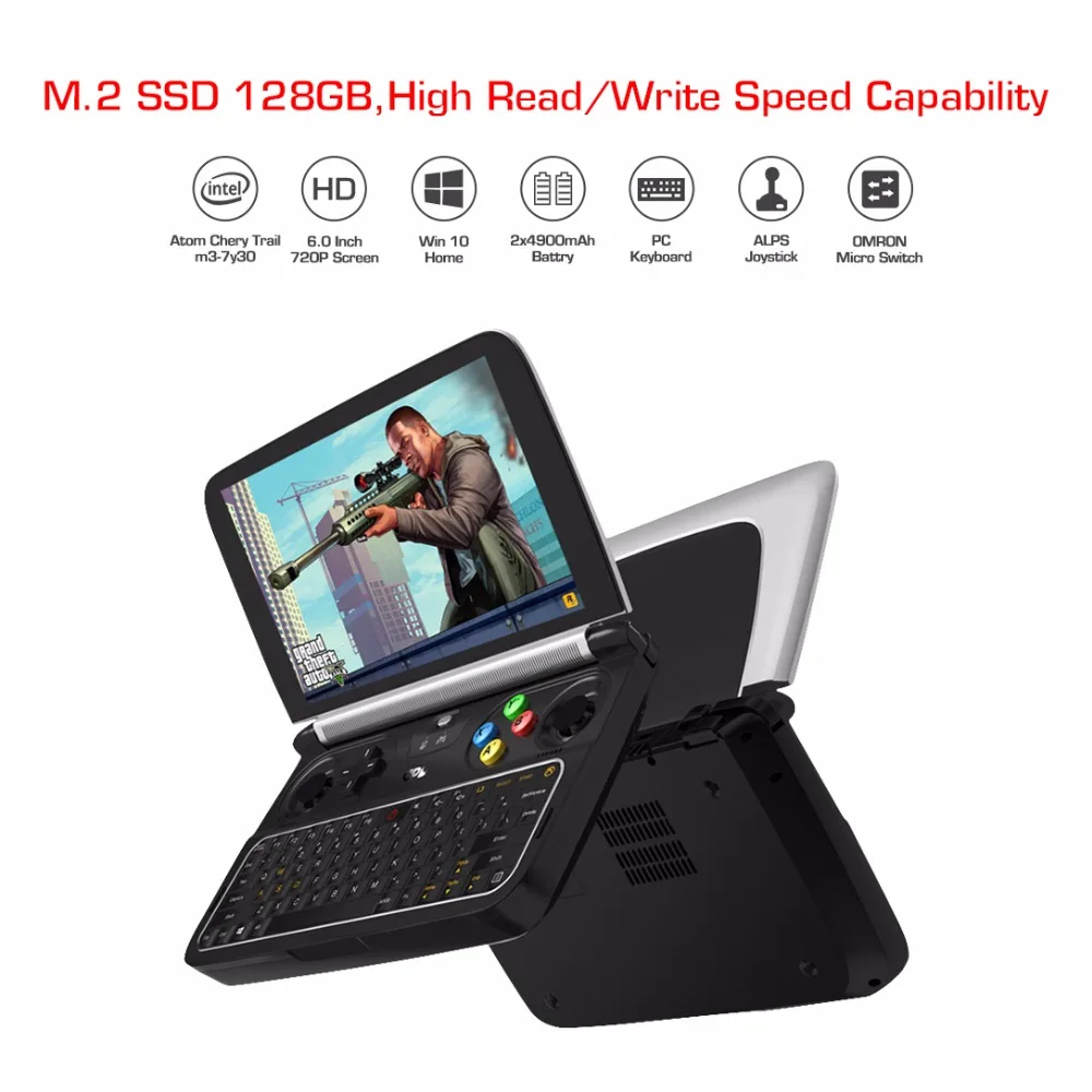 Новый GPD WIN2 Ручной игровой консоли карманный мини ПК ноутбук 6 дюймов H IPS экран Win 10