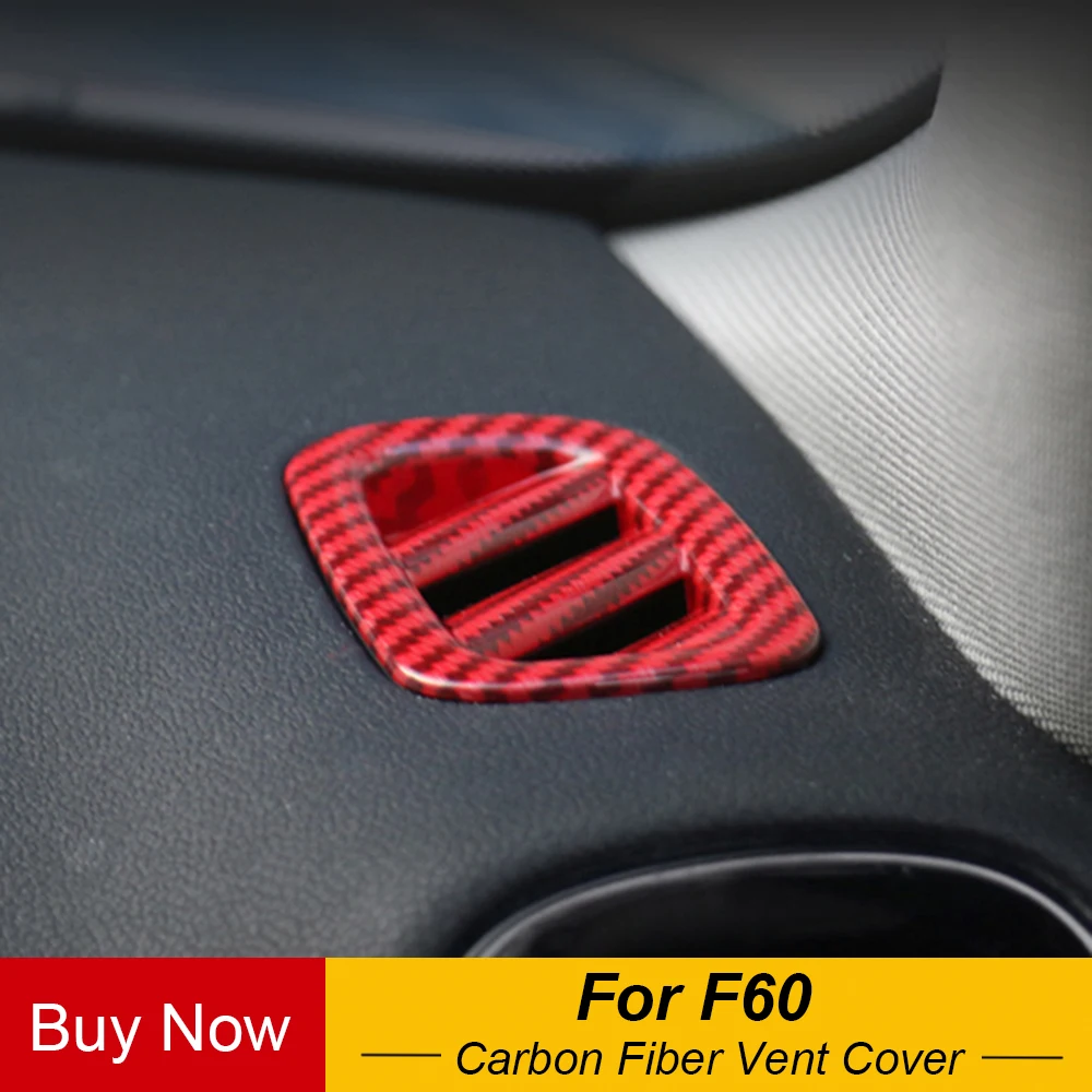 

2Pcs Colorful Real Carbon Fiber A Pillar AC Vent Outlet Cover Case Sticker Decal Decoration For MINI Cooper F60 Countryman