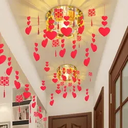 1 компл. китайский Новый год традиционный красный кисточкой сердце Форма счастье Дом Перемещение висит кулон окна, двери Свадебная