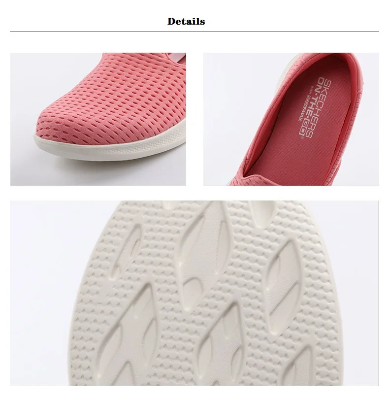 Skechers/Женская обувь; удобная роскошная дизайнерская обувь для женщин на плоской подошве; летняя дышащая мягкая обувь; женские слипоны на плоской подошве; 14497-BKW