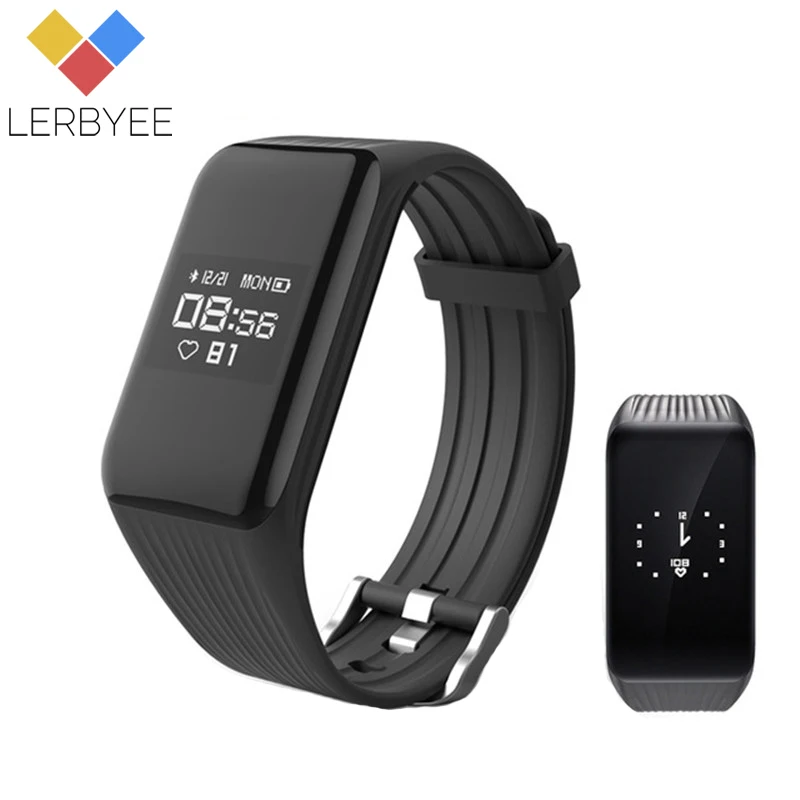 

Lerbyee Smart Bracelet K1 Heart Rate Monitor Band Sleep Tracker Waterproof Activity Tracker High Quality for Xiaomi iPhone 7