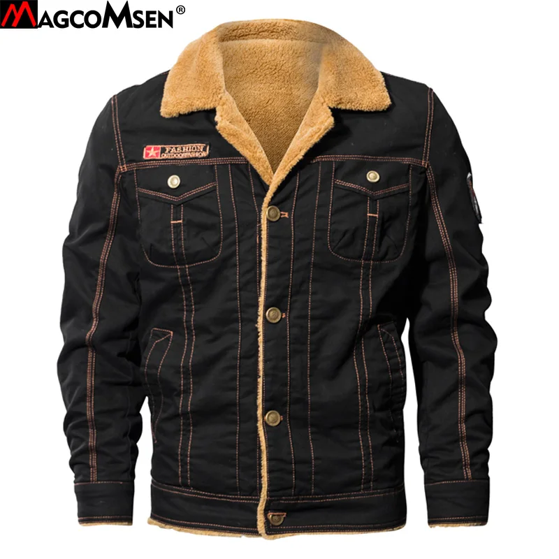 MAGCOMSEN Jackets Men 2018 Winter Army Military Bomber