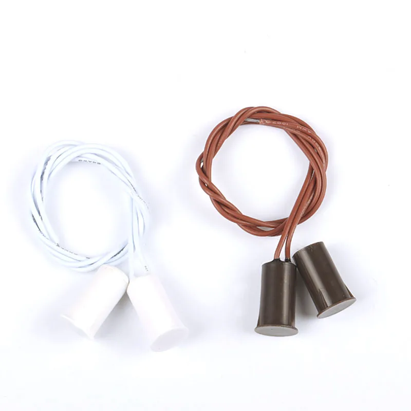 

10PCS/Lot Magnetic Contact Reed Switch Wired Door Window Open Alarm Sensor Switches Normal Closed open (no)
