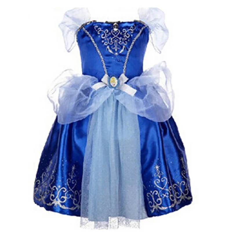 Новые платья Золушки для маленьких девочек; Детские платья Белоснежки; платья принцессы Рапунцель, Авроры; Детский костюм на Хэллоуин