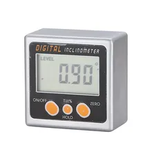 0-360 градусов Угол транспортир алюминиевый сплав уровень инклинометр цифровой указатель магнитное основание