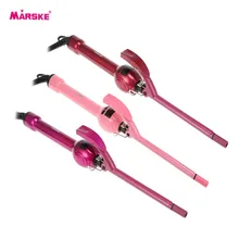 MARSKE pantalla LCD rizador de pelo profesional rotación Curl varita palo rodillo magia cerámica peluquería Styling Tool