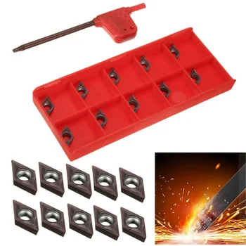 

10pcs DCMT0702 EM YBC205 Carbide Inserts for Carbide Cutter Turning inserts Tool Lathe Turning Boring Tools