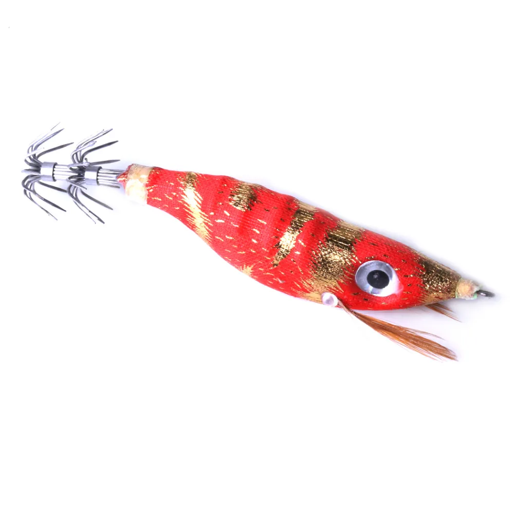 

20Pcs Boxed Wood Shrimp Fishing Lure Squid Jigs Luminous Octupus Lures Simulation Lifelike Night Fishing Tackle