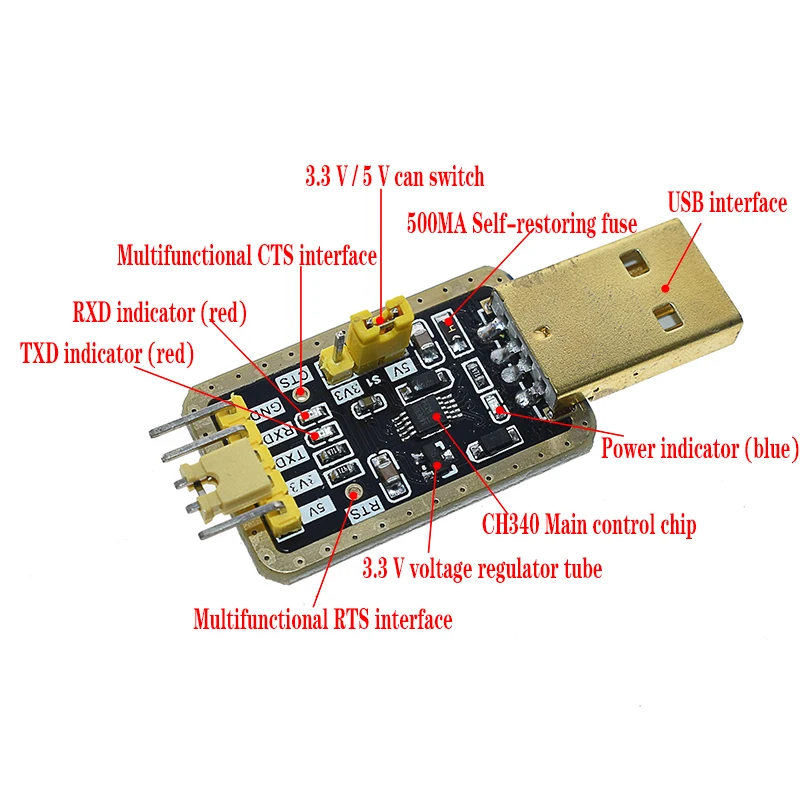 CH340 модуль USB для ttl CH340G обновление скачать небольшой проволочной щетки STC микроконтроллер Плата USB для последовательного PL2303