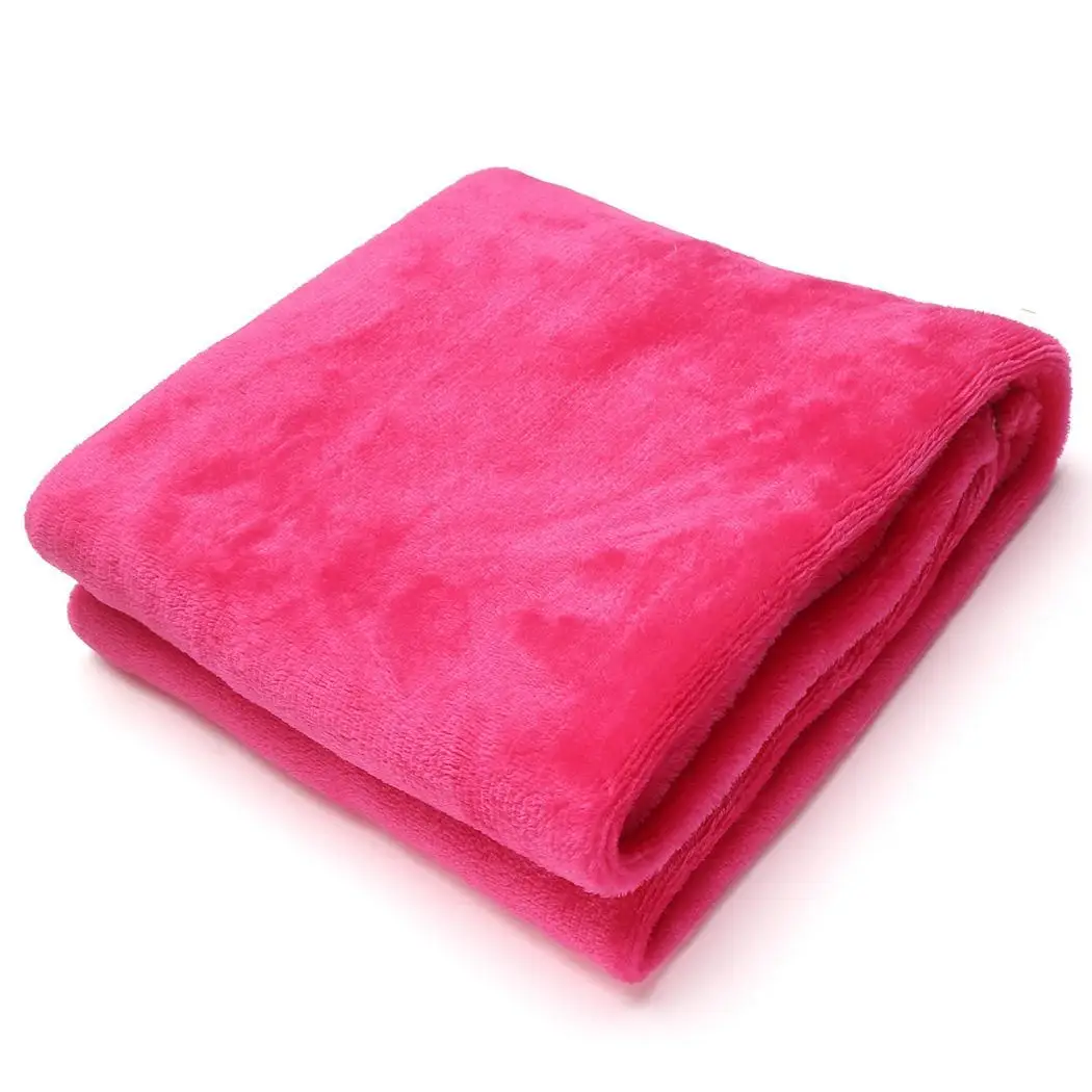 rose red Теплый толстый фланелевый диван плед на кровать всесезонные банкетки прямоугольник гостиная дома Твердые - Цвет: rose red