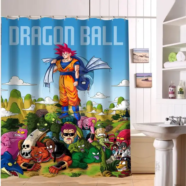 F516XY2 Custom dragon ball Z Fabric Modern Shower Curtain bathroom
