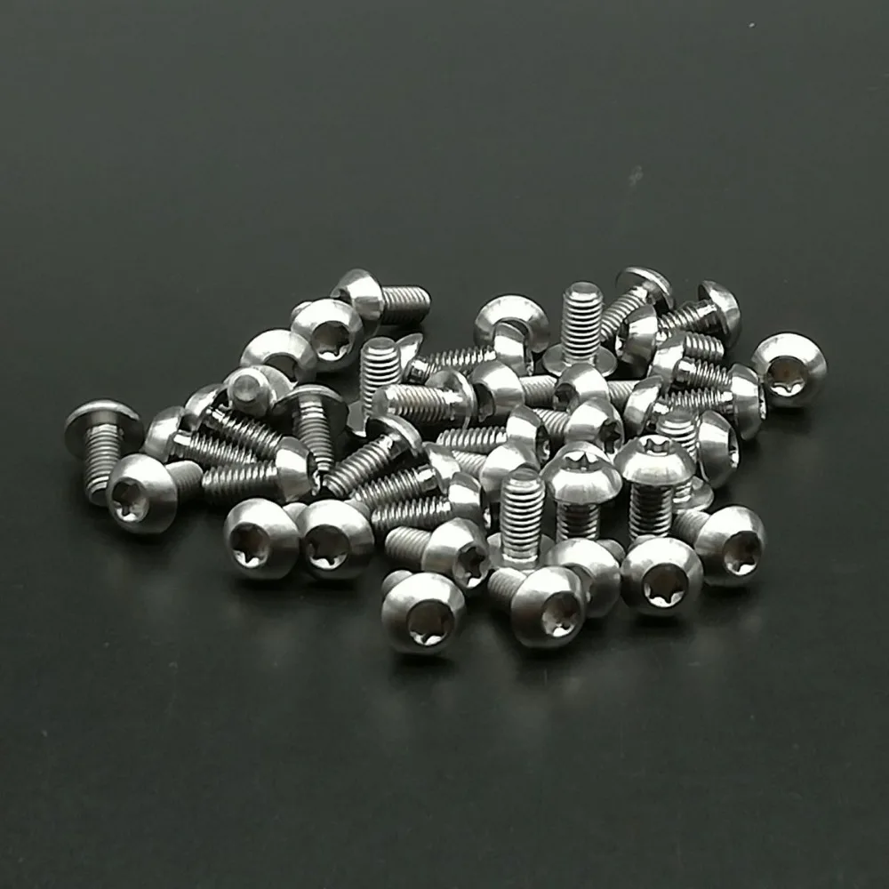 

48pcs Super Light M5x10mm Ti Titanium Disc Brake Rotor Bolts/Disk Rotor Bolts Rotor Brake Bolt Screw T25 Torx Head Screw
