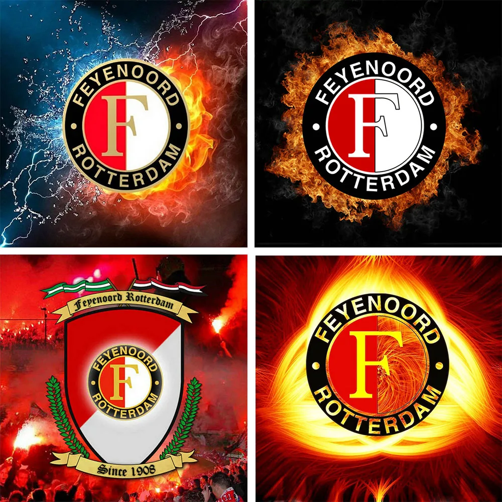

Feyenoord PSV Diamond Painting Full Square/Round Football Logo UEFA Team Emblem Daimond Painting Cross Stitch Acrylic Mosaic