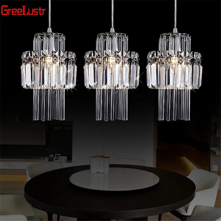  Creative Crystal Led Chandelier Pendant Lamp E14 Industrial Lustre Pendant lamps for Kitchen Decora - 32759355702