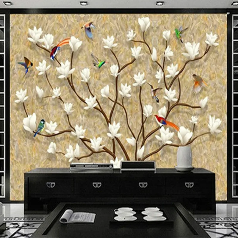 

European-style hand-painted tree of life custom wallpaper bedroom living room sofa TV background wallpaper murals restaurant