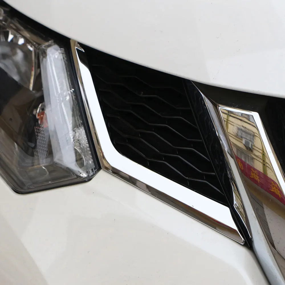 

Color My Life Chrome Front Grille Decoration Cover Trim Stickers for Nissan X-trail X Trail Xtrail Rogue T32 2014 2015 2016 Car