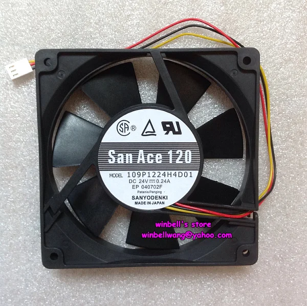 

Original San Ace 120 109P1224H4D01 24V 0.24A 120*120*25mm 12cm 3wires cooling fan~