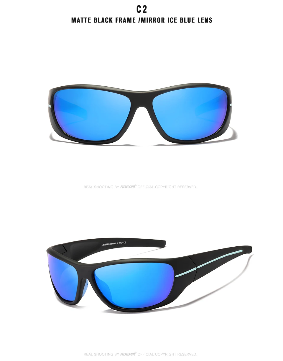 KDEAM Модные солнцезащитные очки для мужчин TR90 легкая оправа поляризованные солнцезащитные очки TAC классические водительские UV400 Солнцезащитные очки мужские очки
