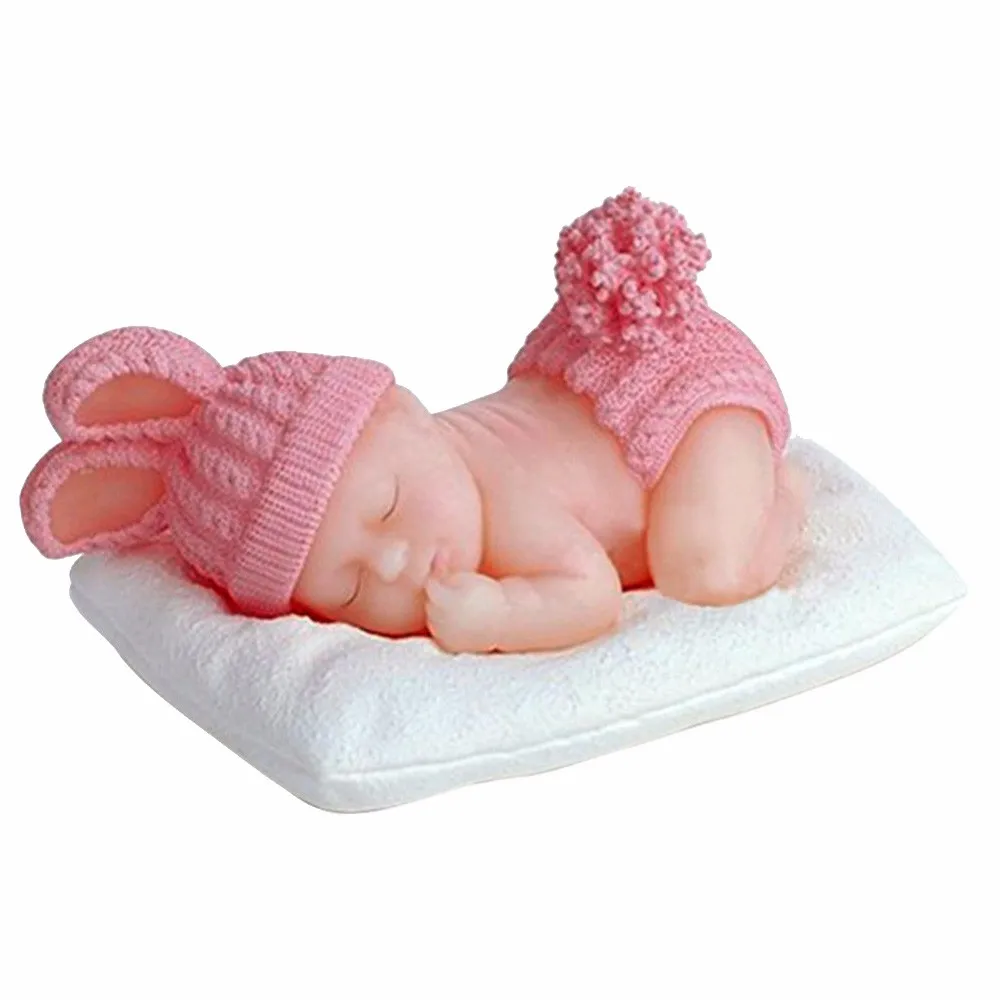 1 pc Sleeping Baby Cake Mold Silicone 3D Cute Baby Shape Fondant Mold