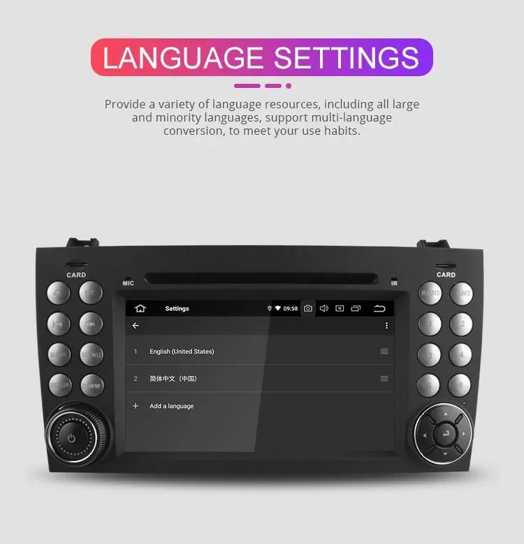 Clearance Besina Android 9.0 2 Din 7 Inch Car DVD Player For Mercedes Benz SLK R171 SLK230 W171 GPS Multimedia Radio 2G+16G Steering Wheel 11 Clearance Besina Android 9.0 2 Din 7 Inch Car DVD Player For Mercedes Benz SLK R171 SLK230 W171 GPS Multimedia Radio 2G+16G Steering Wheel 11