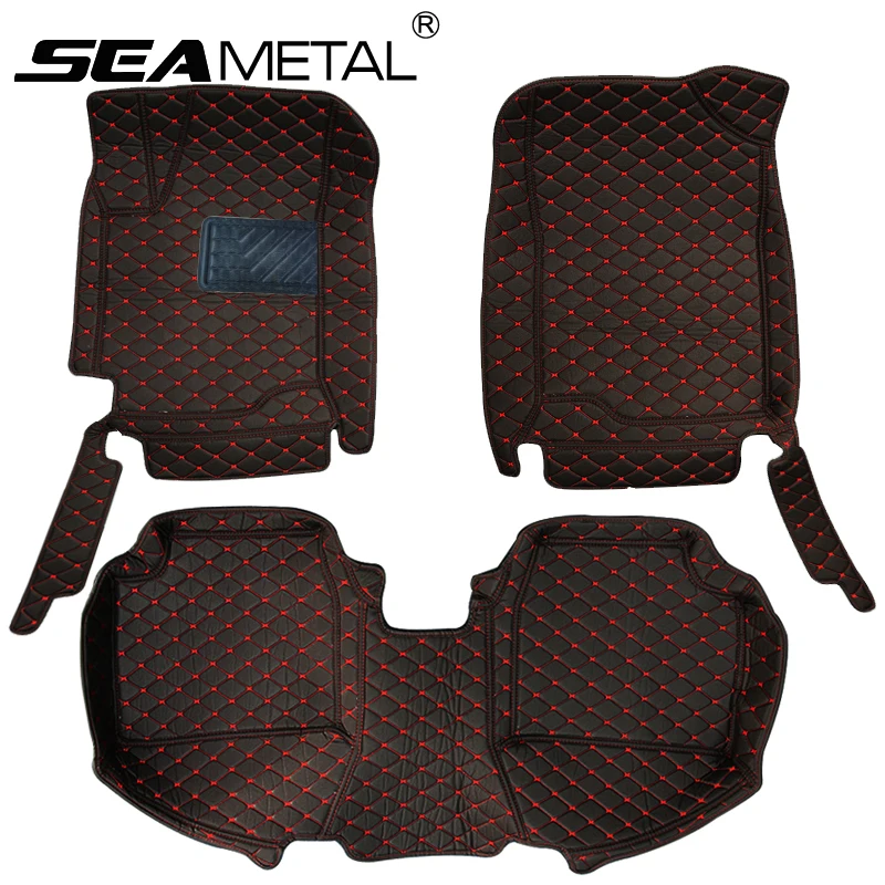 

LHD For RU KIA RIO K2 2012 2013 2014 2015 2016 on Car Floor Mats Leather Interior Auto Rugs Carpets Mat Pads Accessories