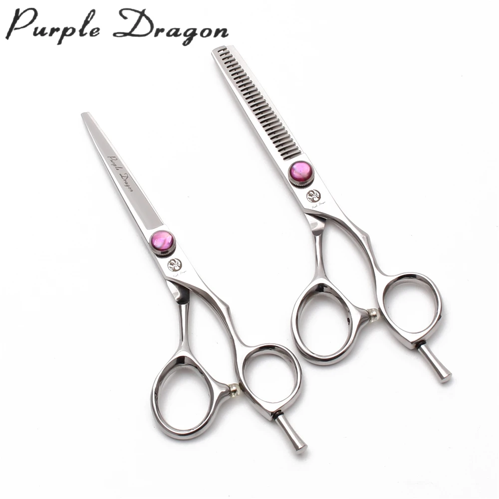 

5" 14.5cm 440C Purple Dragon Hairdressing Scissors Cutting Shears Thinning Scissors Haircut Set Professional Hair Scissors Z9014