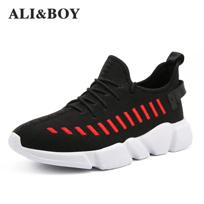 Дышащие кроссовки для мужчин черные и белые спортивные Zapatos Corrientes De Verano Chaussure Homme